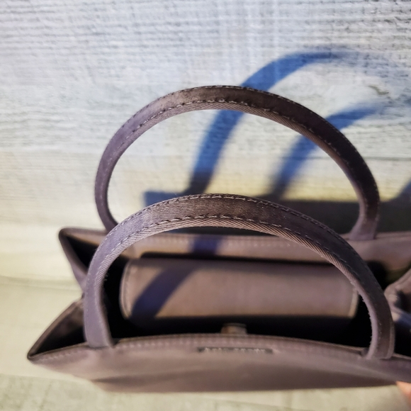 Kate Spade Vintage Sam Mini Box Tote Gray Nylon Evening Bag - Picture 7 of 10